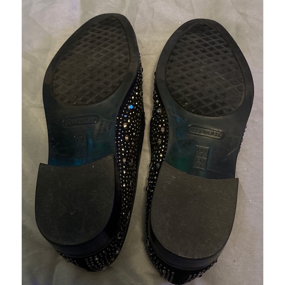 Aerosoles Black Rhinestone Studded East End Memory Foam Loafers, Size 7 - Picture 8 of 10